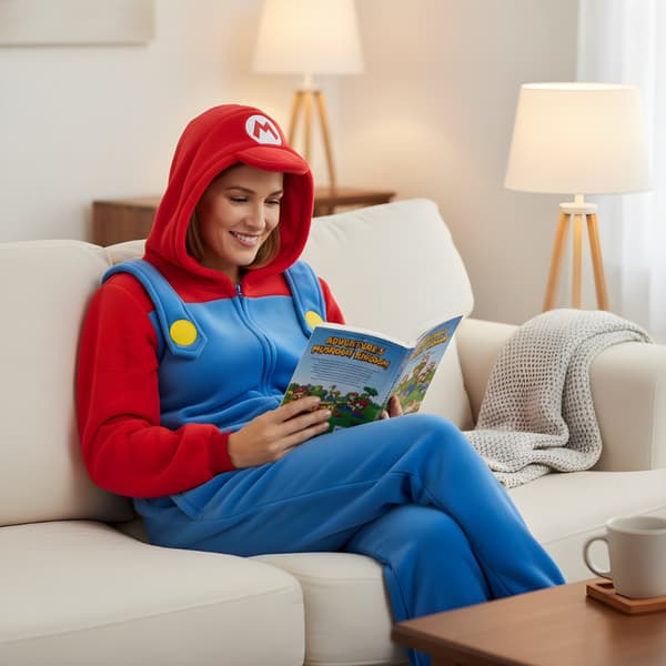 Kigurumi-pyjamaskostume Super Mario M: 155 - 165 cm