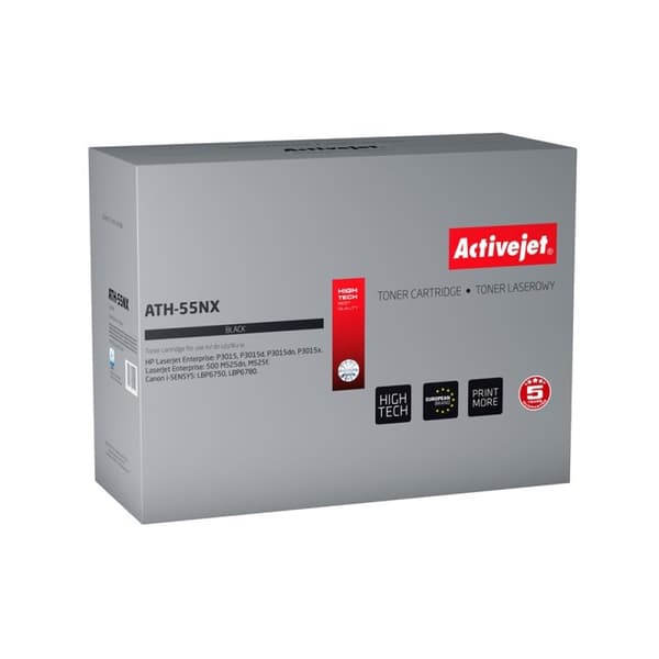 ActiveJet-toner til HP 55X CE255X sort, 12.500 sider