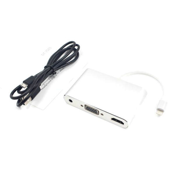 Adapter Lightning till HDMI / VGA med 3,5 mm jack för TV