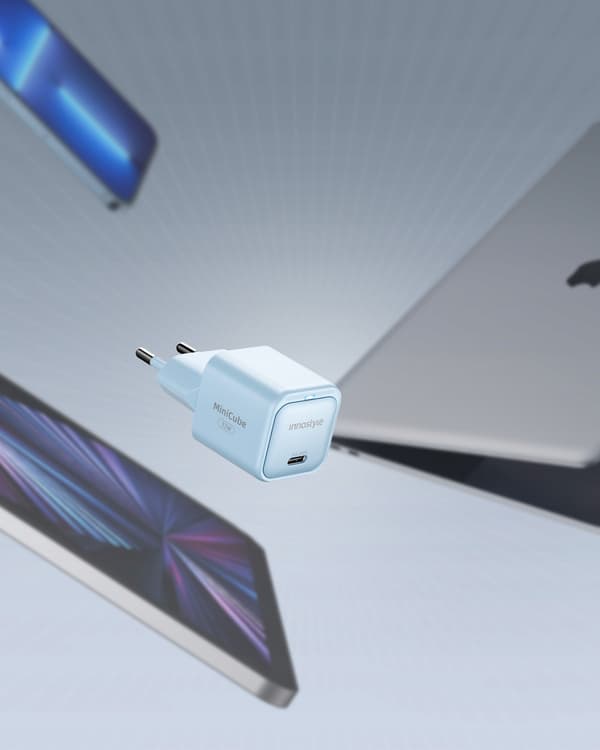 INNOSTYLE SNABBLADDARE CUBE USB-C 33W USB TYP C GAN II FÖR SAMSUNG LED