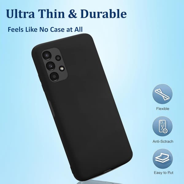ETUI TIL SAMSUNG GALAXY A13 4G SILIKONE SORT TYND LET