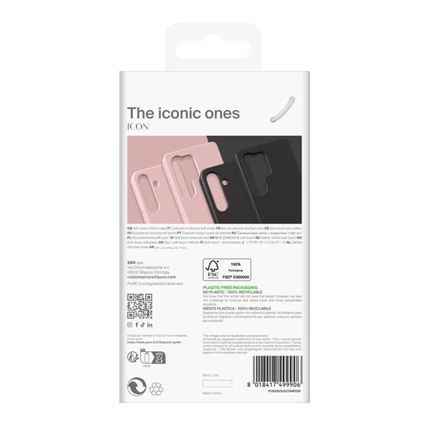 Puro Icon Silikone Etui til Samsung Galaxy S25+ - Sort