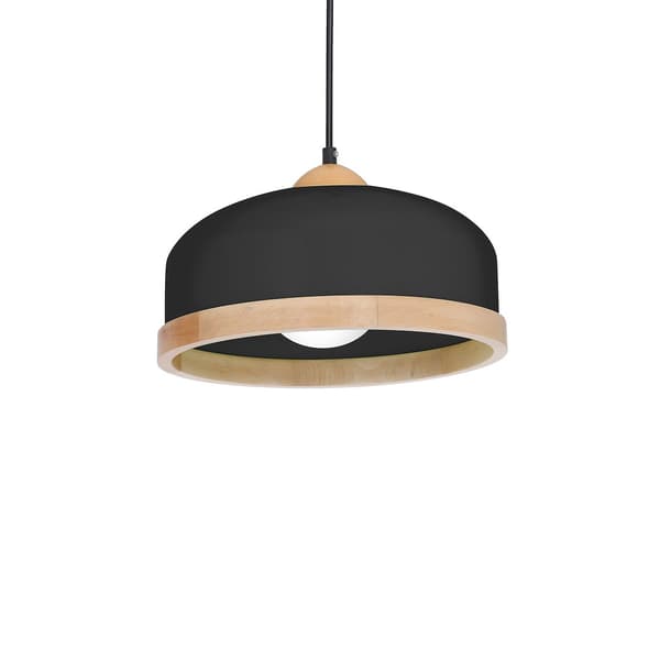 HÆNGELAMPE STUDIO 1 E27 SORT TRÆ MILAGRO MLP8851