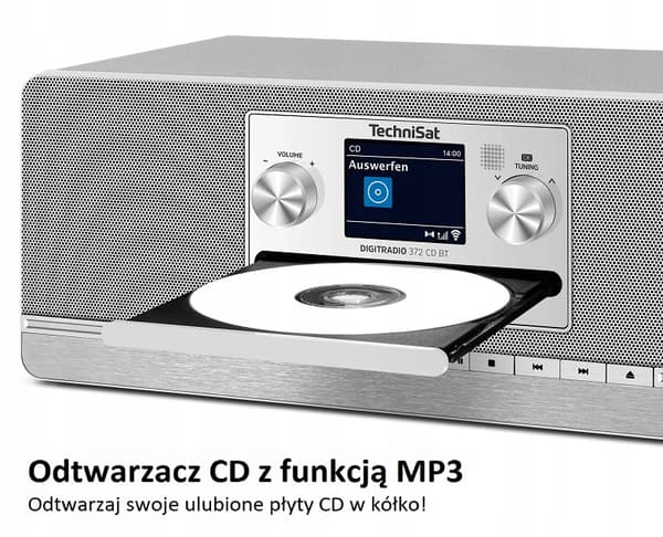 Radio TechniSat INTERNET CD DAB+ FM BT USB 2×5 W DIGITRADIO 372 sølv