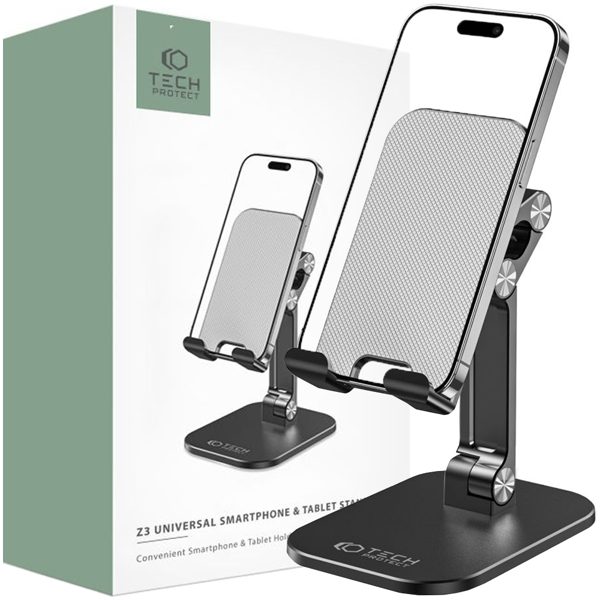 TECH-PROTECT Z3 UNIVERSAL STANDHOLDER TIL SMARTPHONE OG TABLET GRÅ