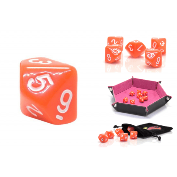 D10 RPG terning ti-sidet orange terning 0-9