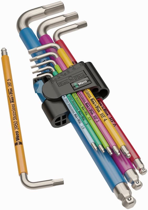 METRISK 3950/9 HEX-PLUS NØGLESÆT, 9 DELE - W05022699001