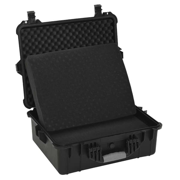 vidaXL Flightcase, svart, 55x43x21 cm, PP