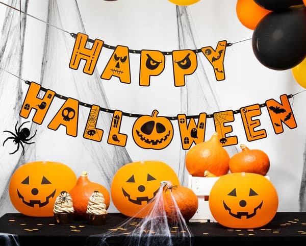 Halloween-setti Ilmapallot Banneriverho 1 setti