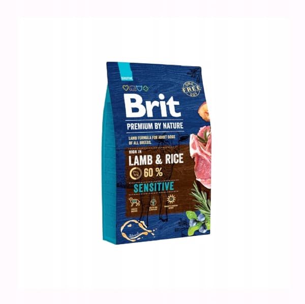 Brit Premium Sensitive Lam og Ris Tørfoder 2x3 kg
