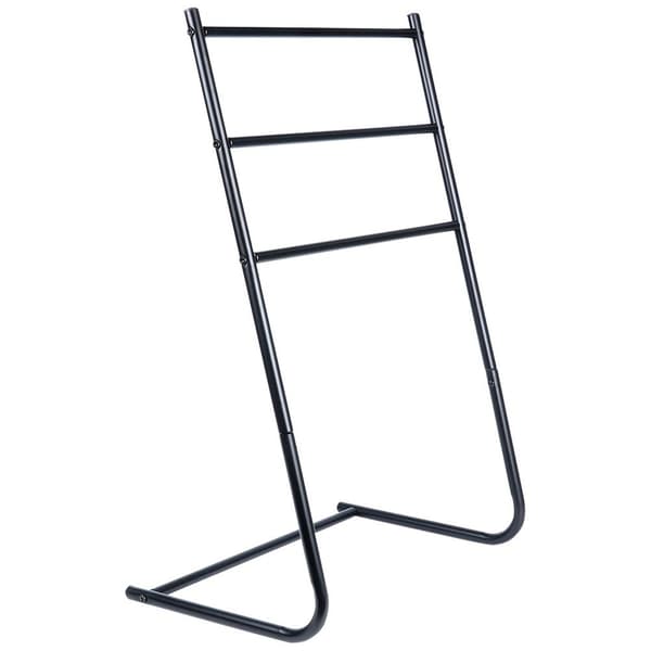 Stående metalholder til håndklæder sort