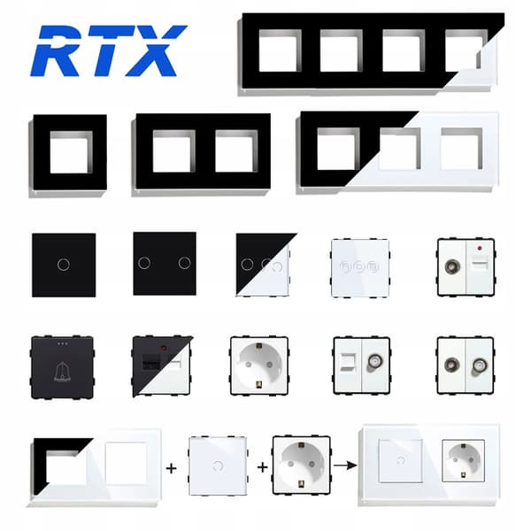 Trappelysafbryder 1P mekanisk indsats sort RTX SH