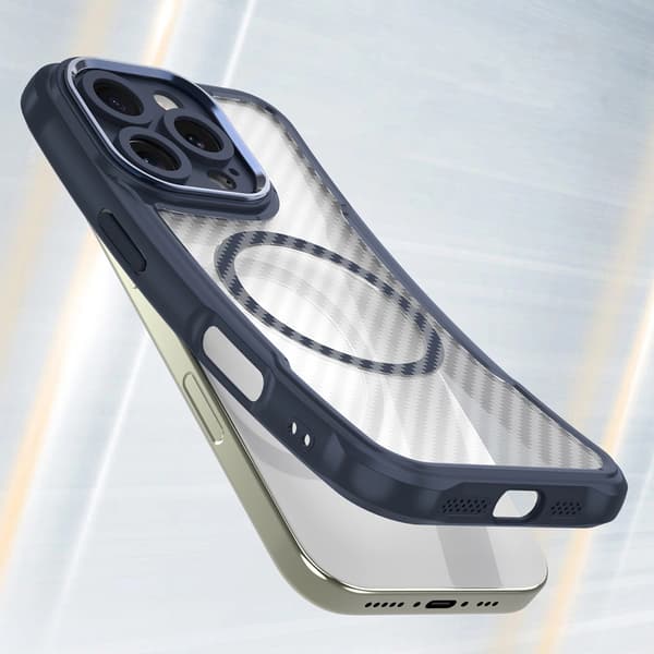 Leading Series MagSafe Silikone Etui til iPhone 16 Pro Max - Blå