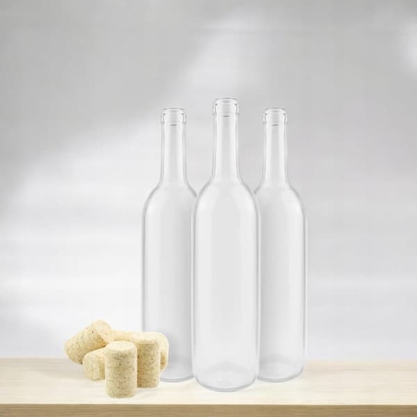 10X VINFLASKER 0,75L + PROPKER - 3 FARVER