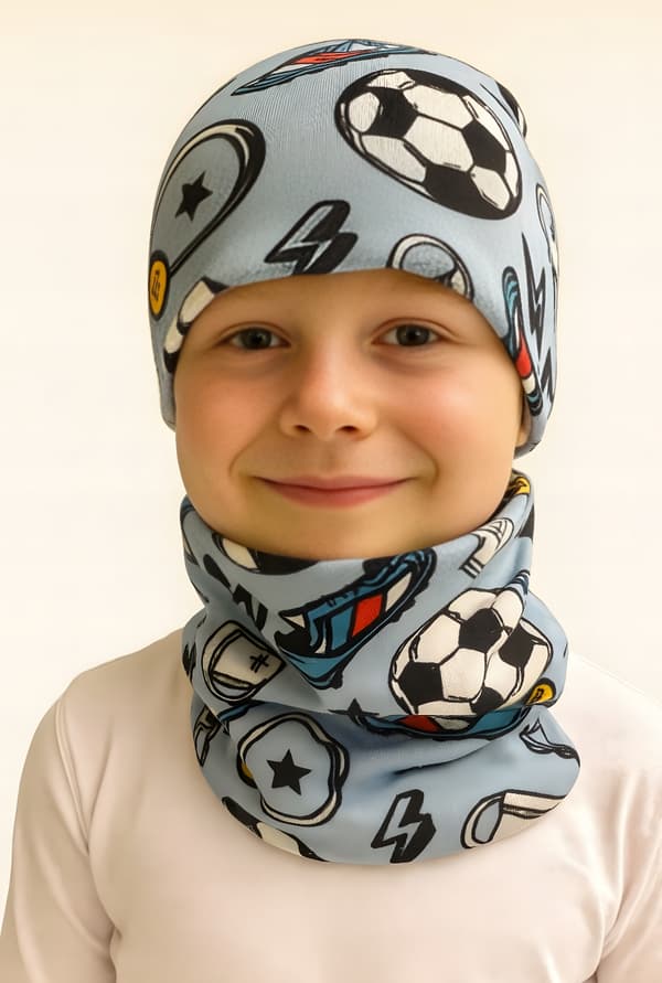Børnehalstørklæde, halstørklæde, fra 9 år, UNIVERSAL, efterår-vinter, FODBOLD