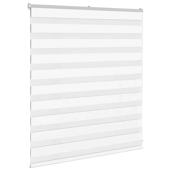 vidaXL Zebrarullgardin, vit, tygbredd 125,9 cm, polyester