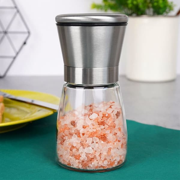 Peber- og saltkværn i glas 13,5 cm