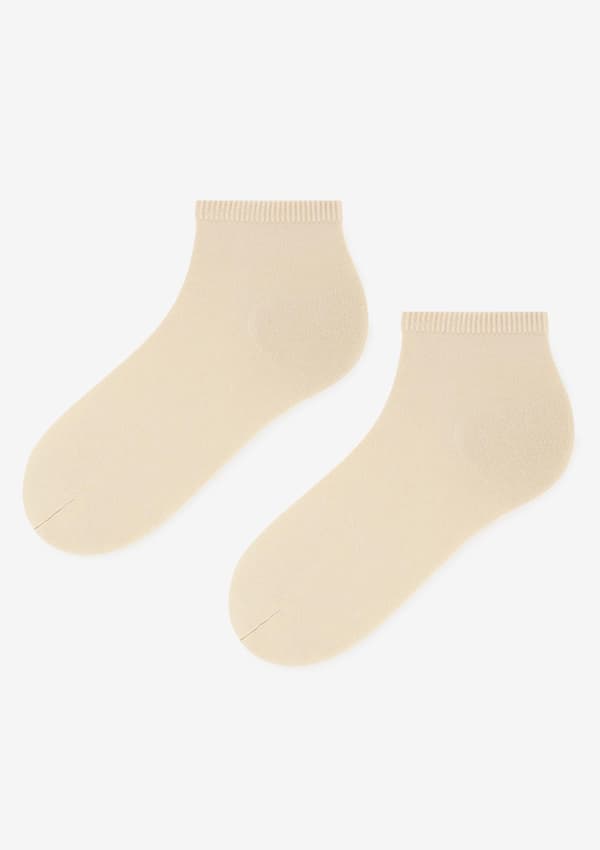 Damstrumpor bomull ecru låg Forte 58 b Marilyn one size