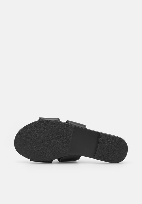 Wittchen damflipflops i svart ekoläder