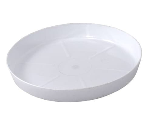 Urtepotte underkop Hvid 23,4x3,4cm Plast blank