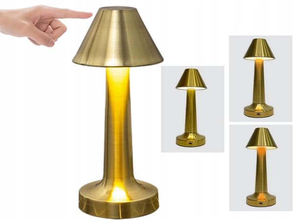 Lampa metall A12 guld 20 cm 30 st
