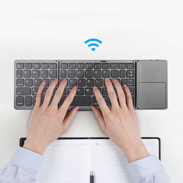 Bluetooth Universal hopfällbart tangentbord - Svart