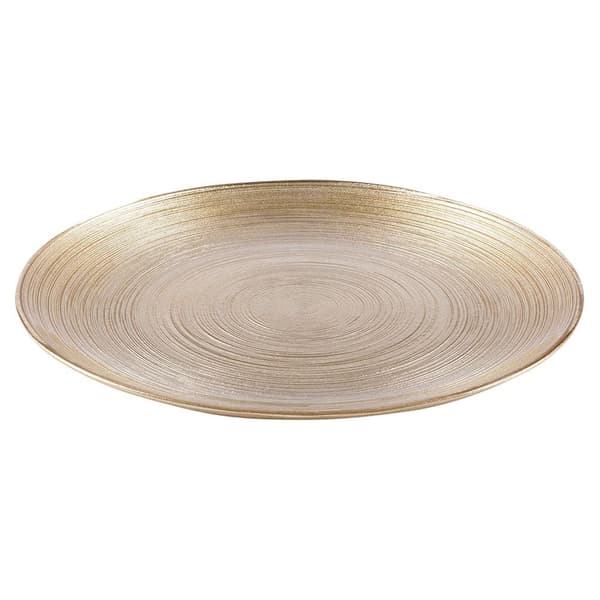 Desserttallerken glas gylden 21 cm