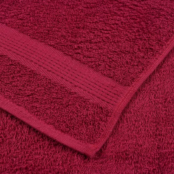 vidaXL Bastuhanddukar, 4 st, vinröda, 80x200 cm, 100 % bomull