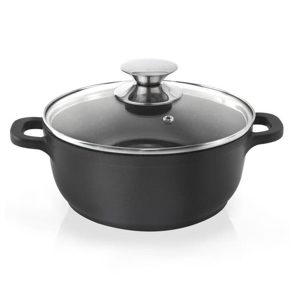 Granitgryta med glasklocka GRANDE 20 cm, 2,3 l