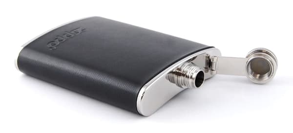 ZIPPO STÅL SVART LÄDER flaska 180ml