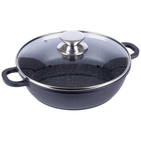 Granitpande med glaslåg GRANDE 24 cm