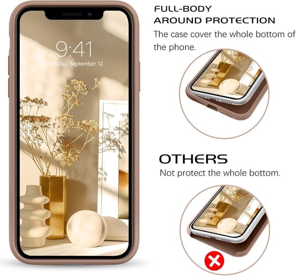 ETUI TIL APPLE IPHONE XR 6.06 SILIKONE BRUN BAGSIDER MED HJERTE