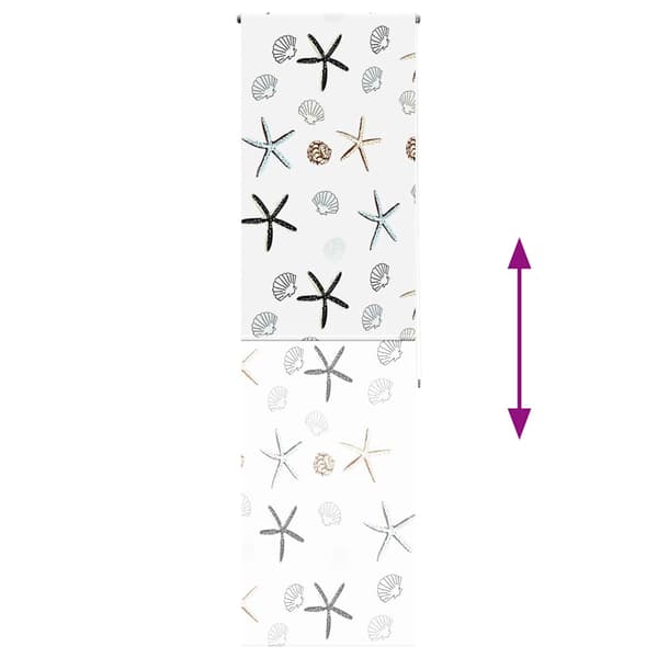 vidaXL Duschrullgardin 80x240 cm Tygbredd 76 cm