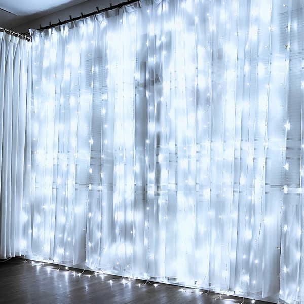 Ljusridå med fjärrkontroll 300 LED 3 m