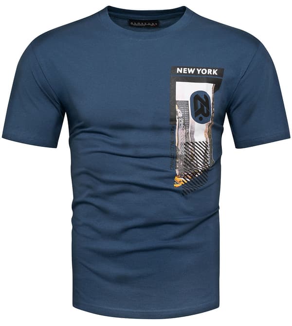 Herre blå poloshirt Recea L
