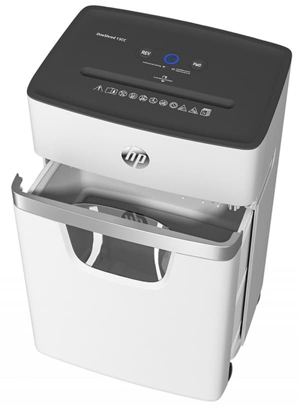 HP ONESHRED 15CC, 20L ljusgrå dokumentförstörare