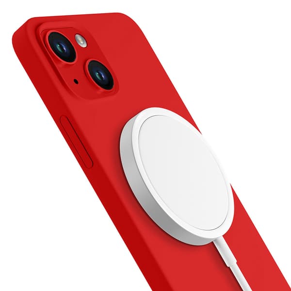 Apple iPhone 14 Plus - 3mk Hardy Silikon MagCase Röd