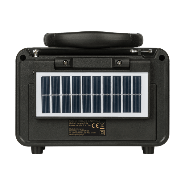 Kruger&Matz bärbar analog solcellsradio med Bluetooth och AUX-batterier