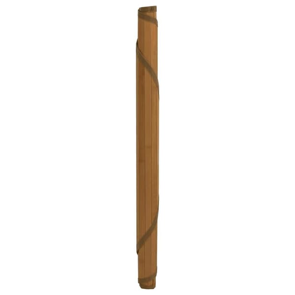 vidaXL rundt tæppe, brun, 80 cm, bambus