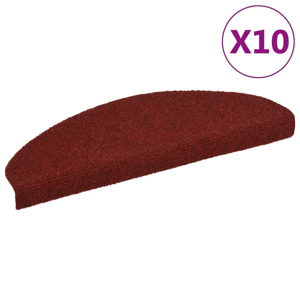 vidaXL selvklæbende trappetrin, 10 stk., røde, 65x21x4 cm