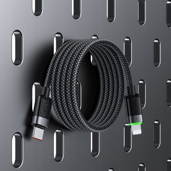MCDODO Opladerkabel USB-C Lynhurtig Opladning til iPhone 1M LED