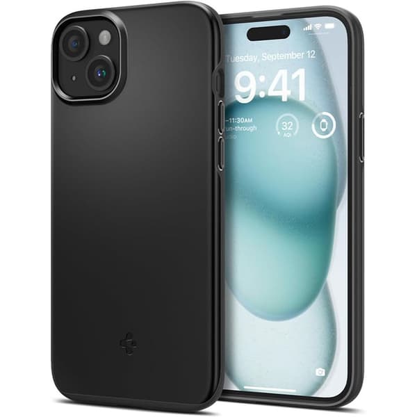 Spigen Thin Fit - iPhone 15 cover (sort)