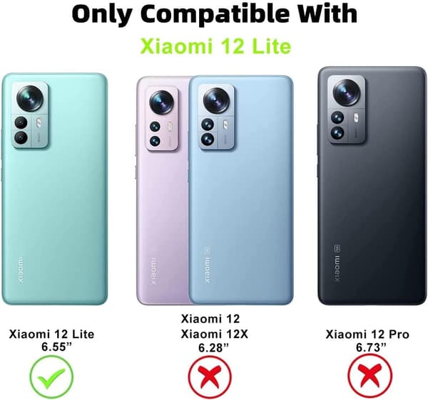 ARMOR ETUI TIL XIAOMI 12 LITE SORT KAMERABESKYTTELSE MED RING