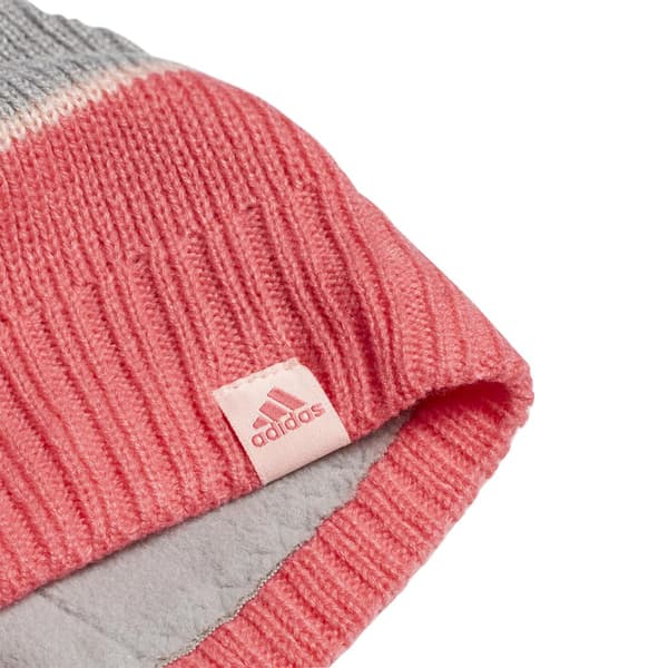 ADIDAS BØRNEVINTERHUE MED STRIBEDE HUE, KRABLEHÅND