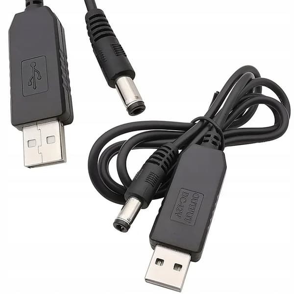 USB-konverter DC-stik 5,5x2,1mm 5V-12V Step Up