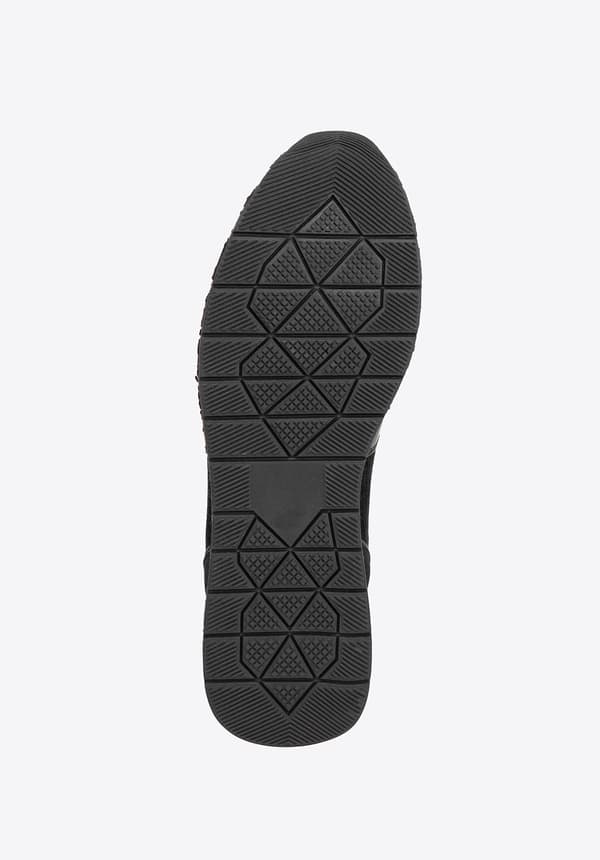 Wittchen damesneakers med lynlås på siden, sort, ecolæder