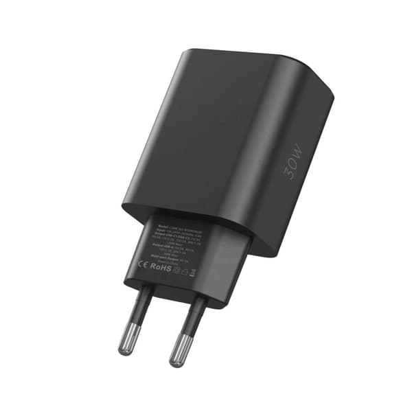 TECH-PROTECT NC30W 3-PORTS NETVÆRKSOPLADDER PD30W/QC3.0 SORT