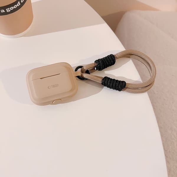 TECH-PROTECT SILIKONEREB APPLE AIRPODS PRO 1/2 CAFFE LATTE