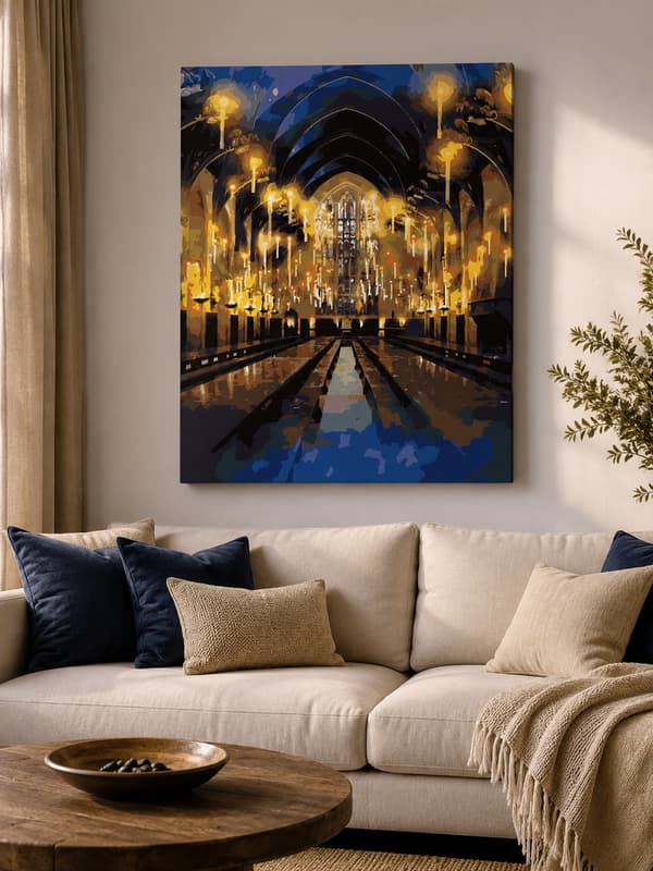 Målning med siffror Harry Potter Stora salen 40x50 cm