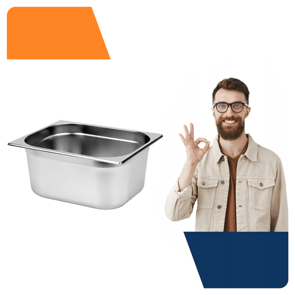 Cateringbeholder i rustfrit stål GN 1/2 150 yg-00264